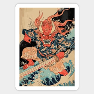 A Japanese Oni Demon Art Sticker